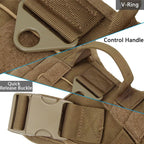Tactical No-Pull Dog Harness – Adjustable Military Vest for Training