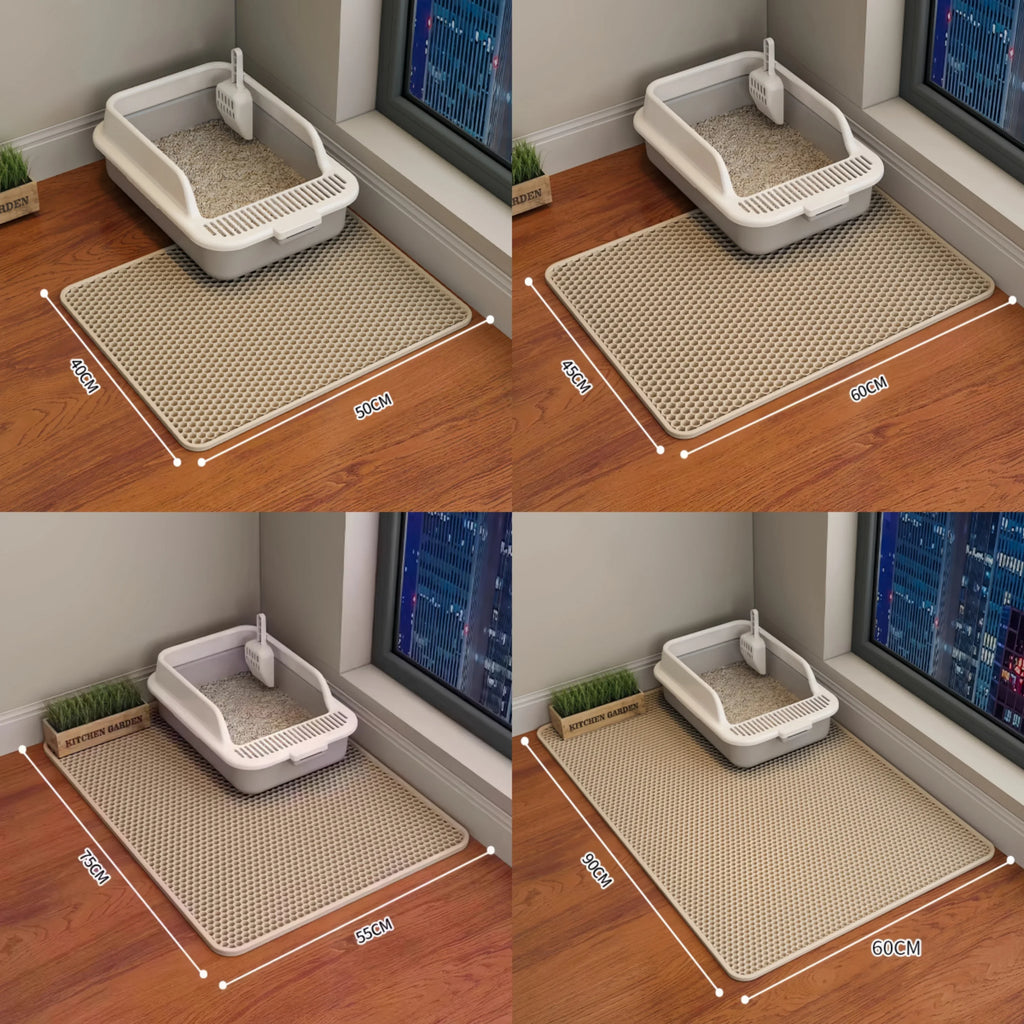 Large Cat Litter Mat – Double-Layer Waterproof Non-Slip Trap Pad
