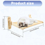 Foldable Cat Window Perch – No-Drill Suction Hammock with Wood Frame