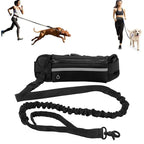 Hands-Free Dog Running Leash – Reflective Bungee Belt with Waist Bag