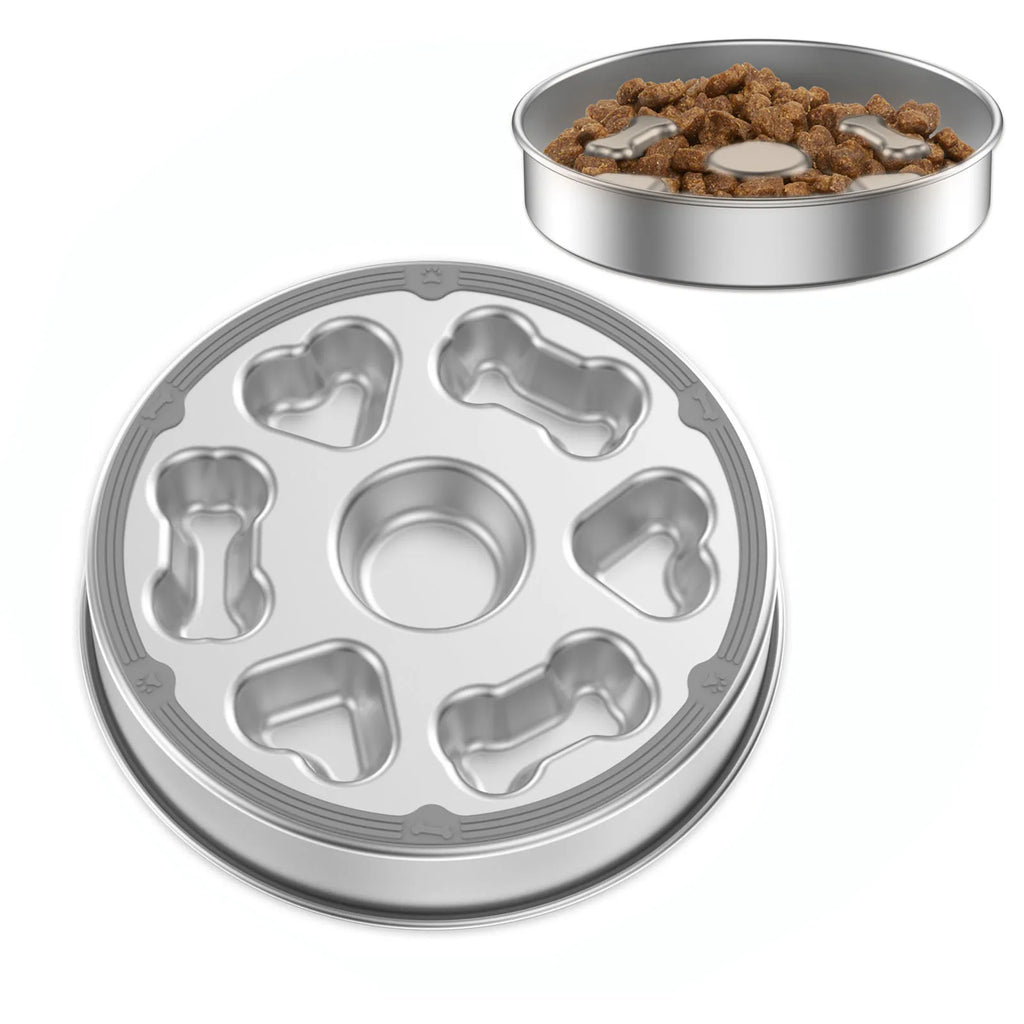 Stainless Steel Slow Feeder Dog Bowl – Anti-Choke, Non-Slip, Dishwasher Safe