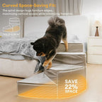 Spiral Foam Dog Stairs – Non-Slip Steps with Washable Cover