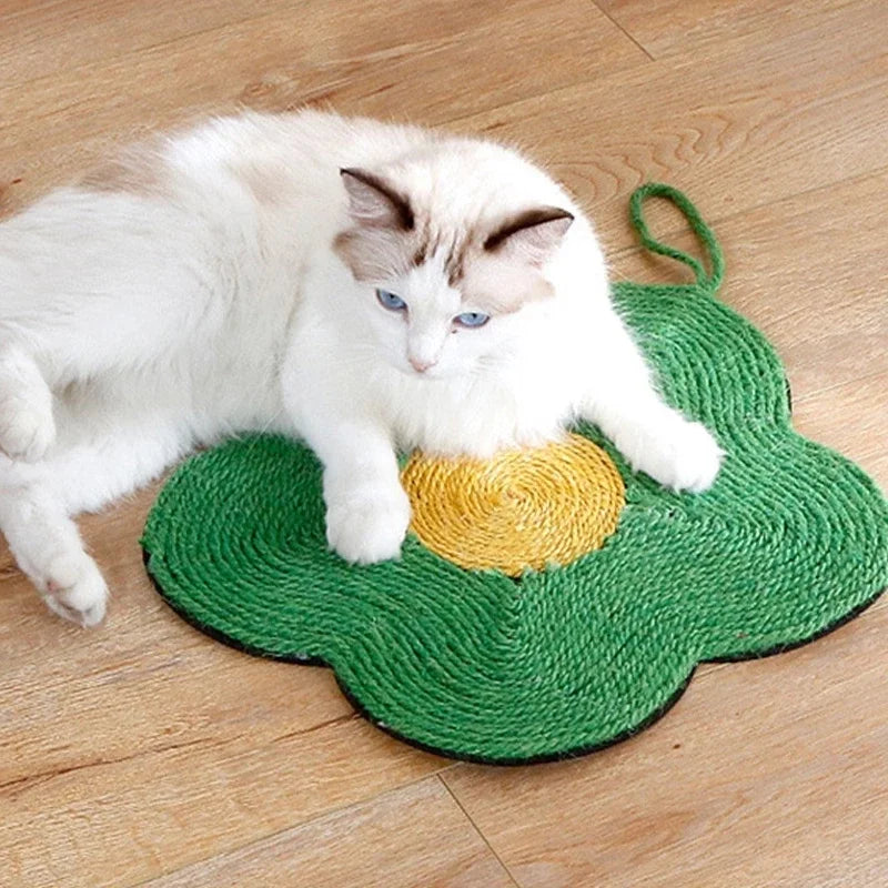 Sisal Cat Scratcher Board – Flower & Orange Shape Claw Pad