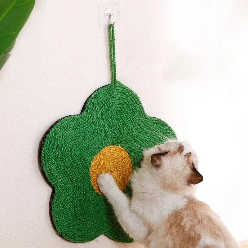 Sisal Cat Scratcher Board – Flower & Orange Shape Claw Pad