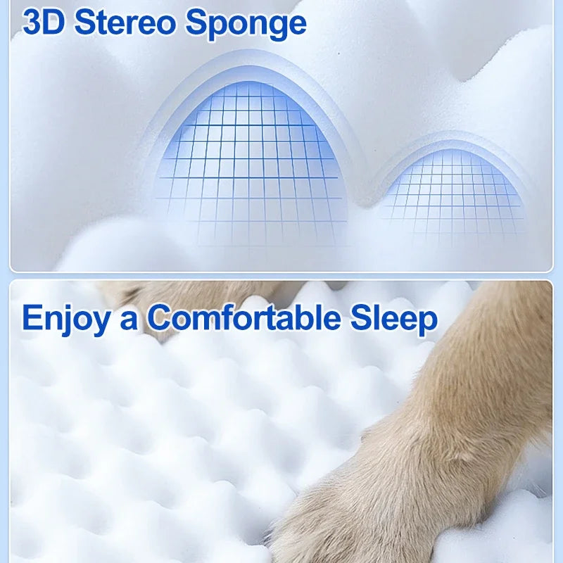 Cooling Orthopedic Dog Bed – Breathable Memory Foam Mat with Bolster