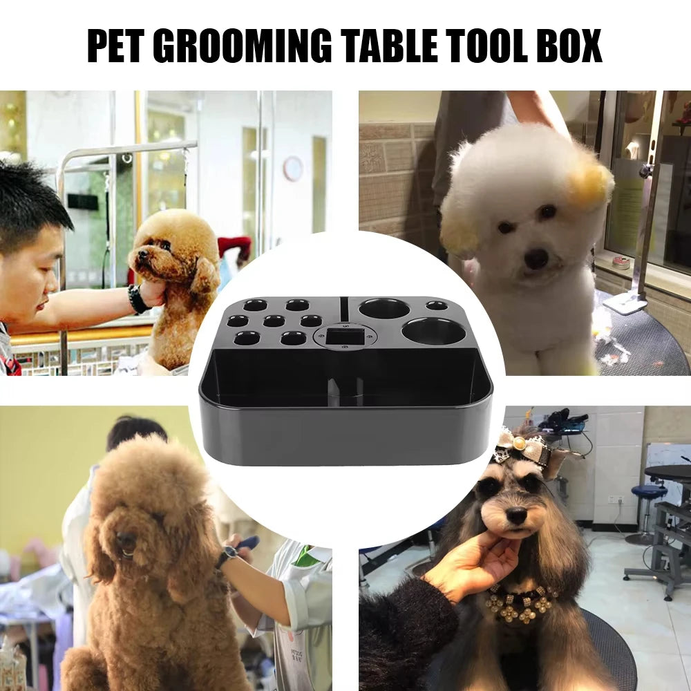 Pet Grooming Tool Tray – Multi-Slot Table-Mounted Storage Caddy