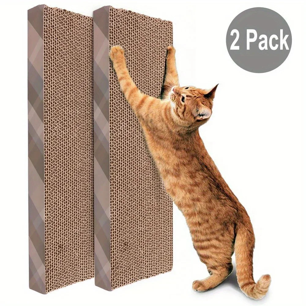 Cat Scratch Cardboard Refill – 2-Panel Replacement Lounge Board