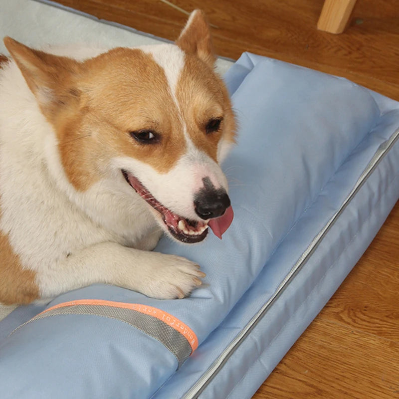 Cooling Orthopedic Dog Bed – Breathable Memory Foam Mat with Bolster