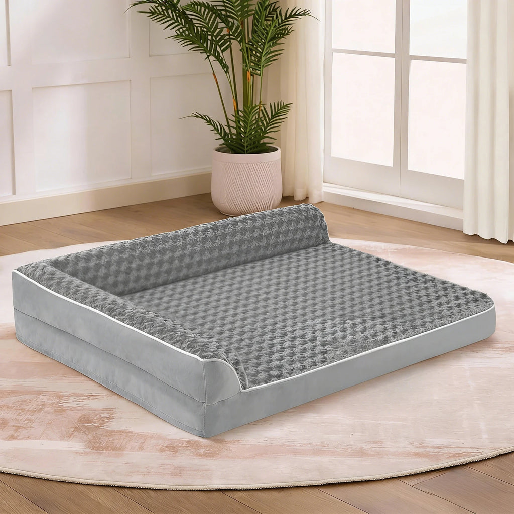 Orthopedic Memory Foam Dog Bed – Washable Cover, Non-Slip Base
