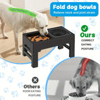 Elevated Double Dog Bowl Stand – Adjustable Height Slow Feeder Station