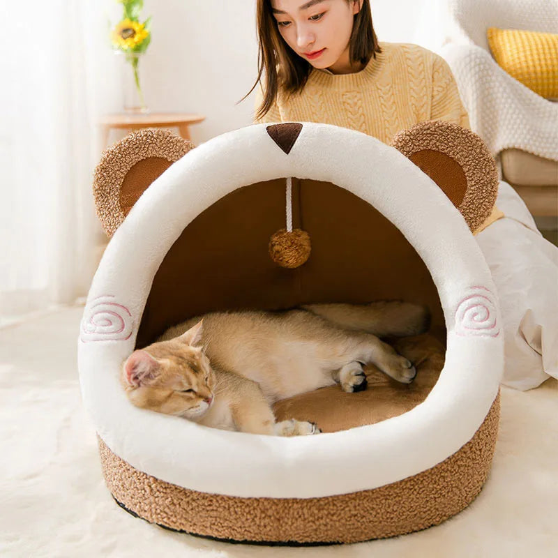 Foldable Pet Sofa Cave – Washable Removable Bed for Cats & Small Dogs