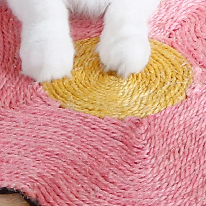 Sisal Cat Scratcher Board – Flower & Orange Shape Claw Pad
