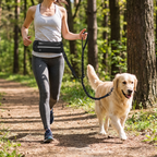 Hands Free Running Dog Leash with Waist Bag