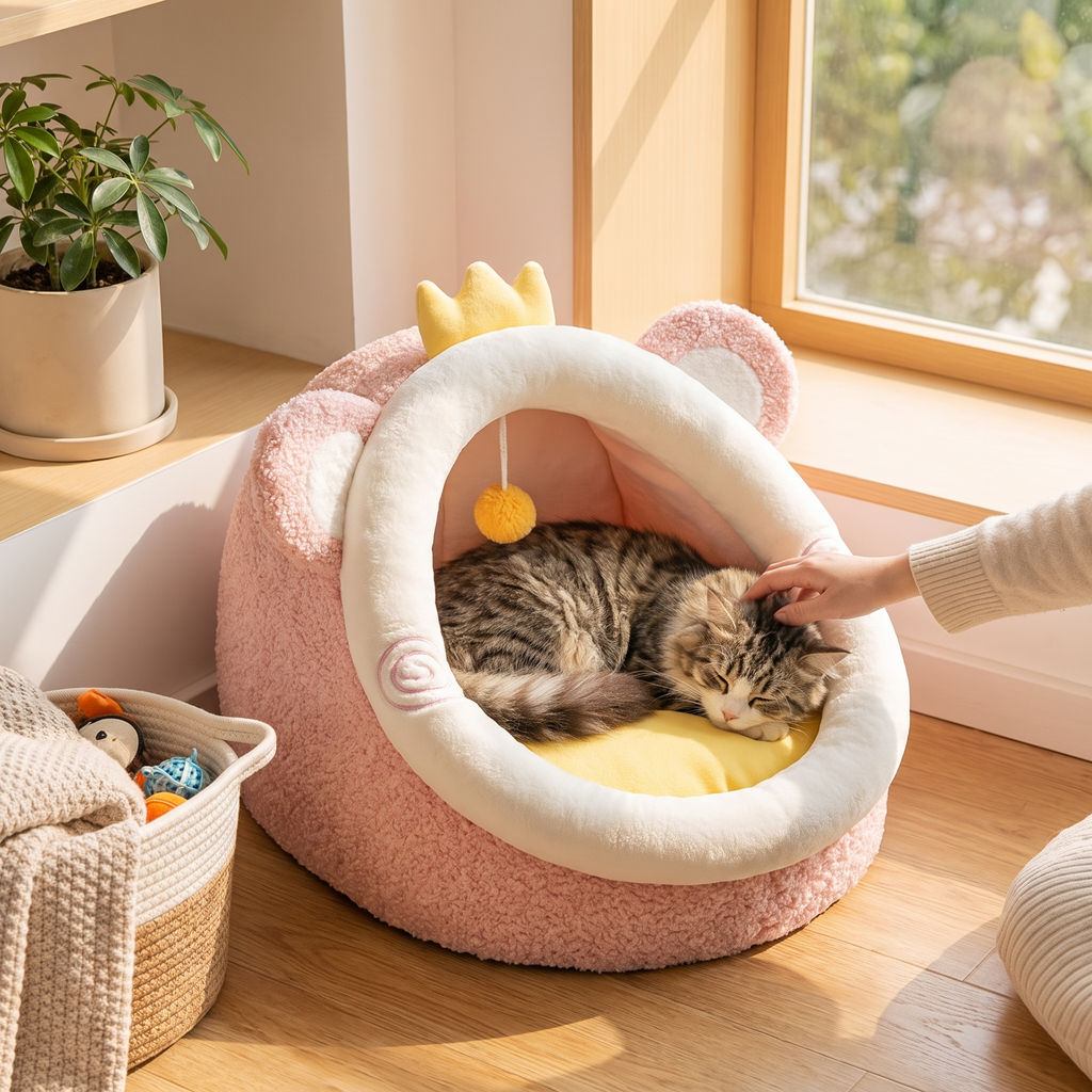 Dog Cat House Foldable Puppy Cave Sofa Bed