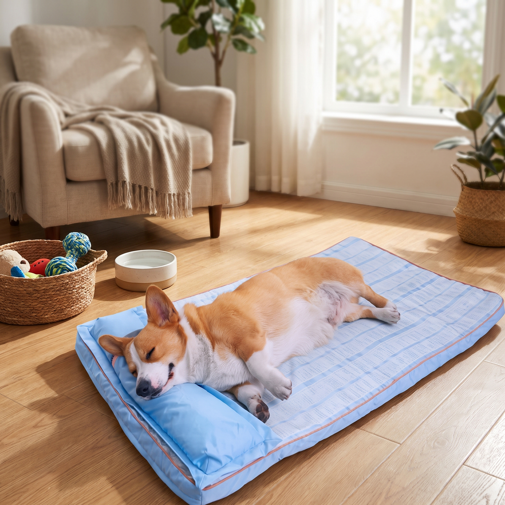 Summer Cooling Memory Foam Dog Bed Mat