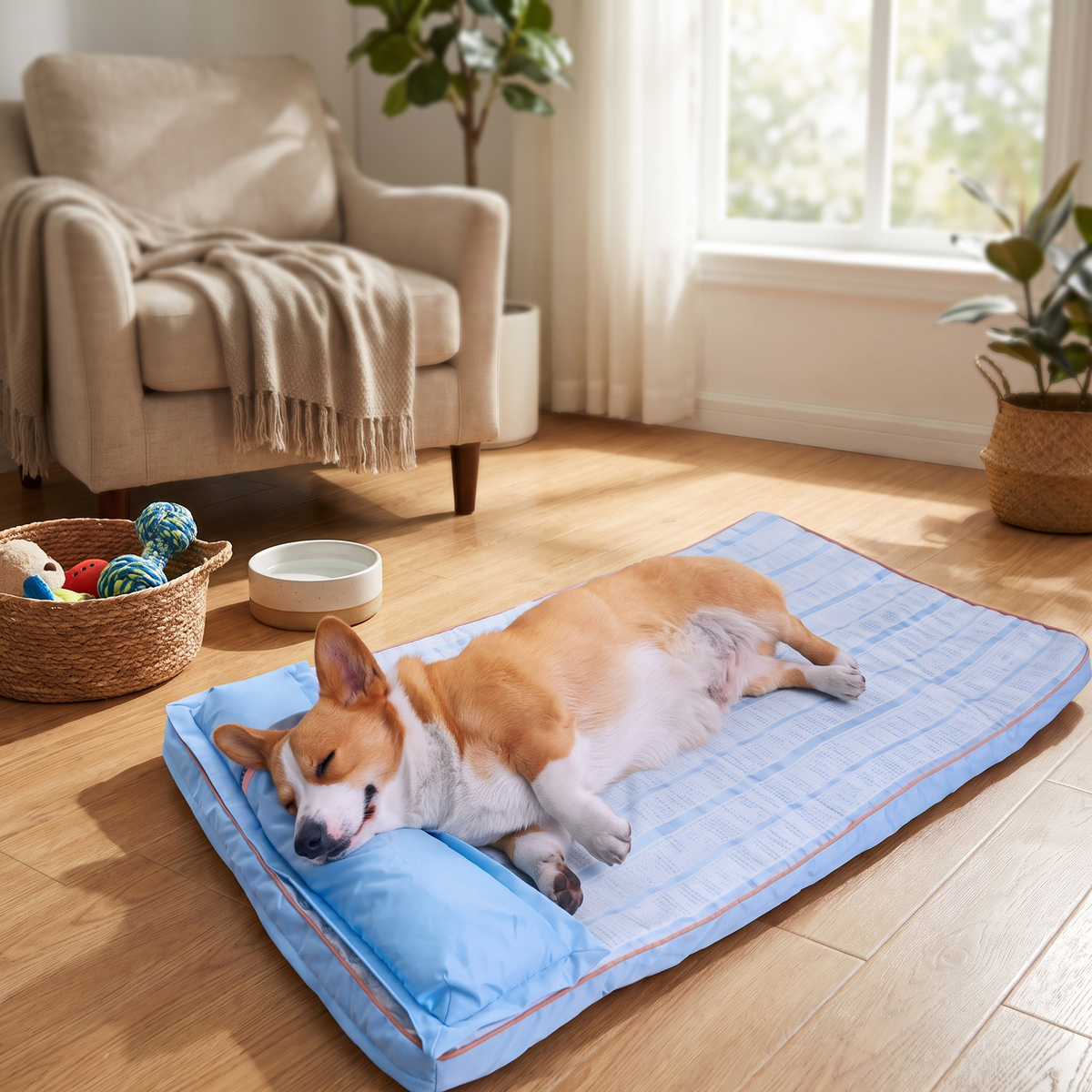 Summer Cooling Memory Foam Dog Bed Mat