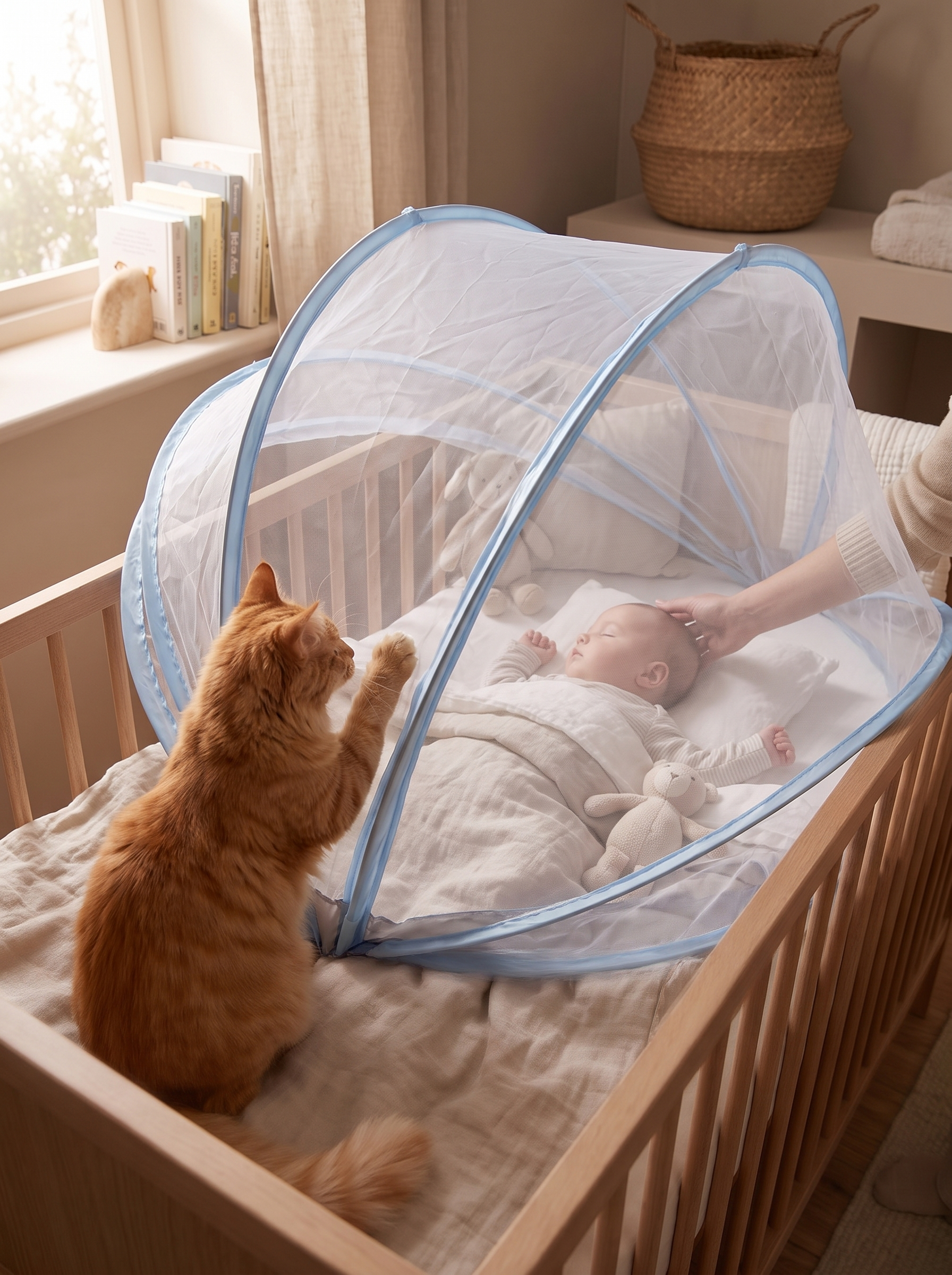 Scratch resistant cat tunnel taking a pounce